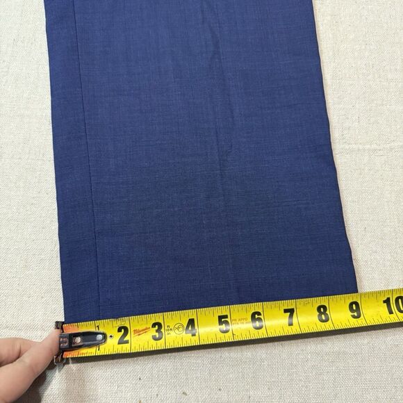 Lauren Ralph Lauren Wool Pants Slacks Men's Size 44x30 Blue Pleated Green Tag - Picture 5 of 7